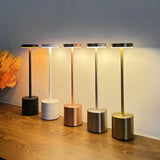 LED Table Lamp Hotel Wireless Rechargeable Desk Lamp Touch Switch Table Lamp Metal Retrolight for Bedroom Living Room Restaurant