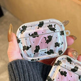 Korea Lovely Cartoon Black Cat INS Pendant Soft Silicone Earphone Case For Apple AirPods 1 2 3 4 Pro 2 3nd TPU Protective Cover