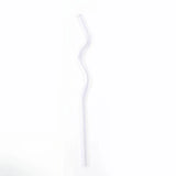 Wavy Colorful Clear Drinking Straw High Borosilicate Glass Straw Glass Tube Party Bar Drinkware Reusable Glass Straws