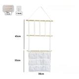 Multilayer Hair Accessories Wall Mounted Storage Bag Organizer Large Capacity Hairpins Rings Hoops Partition Door Hanging Bag