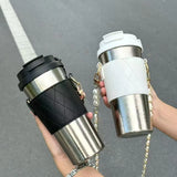 480ml Pure Titanium Coffee Mug/Thermos Cup With Straw And Cup Cover,Double-wall,Light,,Antibacterial Drinkware,Birthday Gifts
