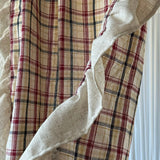 American Pastoral Style Checkered Pattern Ruffle Curtain Enclosure Kitchen Door Curtains Cafe Living Room Window Kitchen Decor