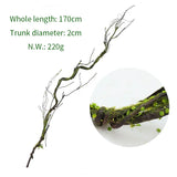Wall Hanging Artificial Large Cherry Tree Trunk Branches Fake Creeper Plants With Moss Twig Vine Liana Garden Outdoor Home Decor