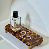 Retro Acrylic Decorative Tray Perfume Earring Ring Necklace Jewelry Ornament Tray Desktop Foyer Key Tray Hoom Decoration Gifts