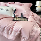 100% Egyptian Cotton White Luxury Embroidery Hotel Style Bedding Set Duvet Cover Set Flat/Fitted Bed Sheet Pillowcases 4Pcs