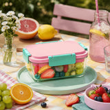 Multifunctional 800 ML Food Storage Box Reusable Leakproof Sealed Lunch Box with Fork Portable Food Storage Container Picnic Use