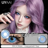 1 Pair Colored Contact Lenses Red Halloween Crazy Eye Lenses Blue Contact Lenses For Role Play Party Yearly