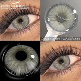 Myopia Lenses 1Pair Colored Contact Lenses with Degree Natural Blue Eye Contacts Prescription Lens Gray Pupils Yearly