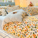 New Style 200-gram Fresh Light Milk Fleece Single Quilt Cover Autumn Winter Printed Cartoon Fleece Warm Student Duvet Cover
