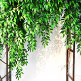 10PCS Artificial Plants Italian Ruscus Greenery Stems Spring Faux Shrub Bushes Green Leaves for Wedding Arch Bouquet Home Decor