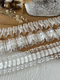 White Lace Lace Ribbons Accessories Lace Trim Handmade DIY Extended Clothes Pleated Sewing Decorative Fabric Skirt Hem Fabric