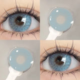 Russian Shipped Hot Sale 1 Pair Colored Contact Lenses for Eyes With Diopters Blue Beautiful Pupil Natural Eye Lenses