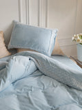 Ikeehome  Thiened Double-Sided Milk Velvet Four-Piece Set Carved Coral Velvet Warm Bedding Cover Winter Bed Canopy Kit Princ Sle...