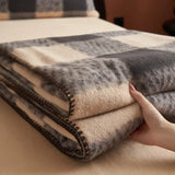 Ikeehome  Thickened imitation cashmere milk fleece blanket shawl towel blanket coral fleece office blanket