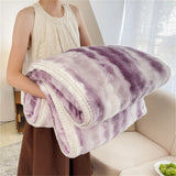 Throw Blankets for Couch Gift for Girls Women Comfortable Plush Cozy Faux Rabbit Fur Warm Fleece Soft Sofa Cover Blanket Camping