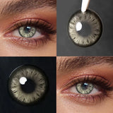 1 Pair of Multichrome Colored Contact Lenses Half Year Disposable Color Contacts Fashion Eyes Makeup Small Pupil Lens