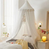 Baby Room Decoration Mosquito Net Curtain Canopy 2 Layers Round Crib Netting Tent for Kids Bed Valance