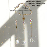 Natural  Crystal Sun Catchers Home Decor Cloud Crystal Wind Chimes Room Outdoor Garden Hanging Decorations Home Decor Items Gift