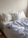 Star Blue Ice een Cotton Striped Bedding Set with Pillowcases Duvet Cover And eet Simple Tied Design for Teen Girls