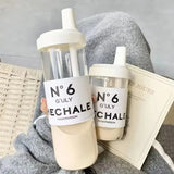 850ml Water Bottles Straw Cup Juice Milk Plastic Cup with Lid Straw Bubble Tea Coffee Cups Large Capacity Drinkware