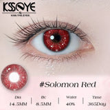 2PCS Red Colored Contact Lenses  Halloween Contact Lenses Role playing Beauty Makeup Products Enlarge Eyes Fast
