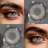 1pair Circle Lenses Big Eyes,Blue/Green Natural Contacts Lenses Doll-eye Lens for Christmas makeup Eyeshadow palette