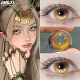1 Pair New Product Korea Cosplay Contacts Lenses Fashion Yellow Brown Soft Color Contacts Fast Shiping Yearly