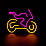 Chi-buy LED Neon Motorcycle USB Powered Neon Signs Night Light 3D Wall Art Bedroom Living Room Decor Lamp Signs