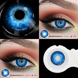 1pair Halloween Color Contact Lenses Cosplay Contact Lenses Anime Red Eye Lenses Blue Makeup Contact Lens Yellow Lenses
