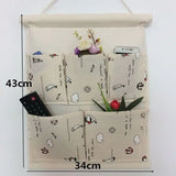 Home Storage & Organization Multilayer Fabric Hanging Storage Bag for Door Wall Wardrobe Dormitory Creative Organizer