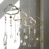 Natural  Crystal Sun Catchers Home Decor Cloud Crystal Wind Chimes Room Outdoor Garden Hanging Decorations Home Decor Items Gift
