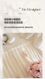 Korean Princess Style Lace Ruffles Wedding Bedding Set Soft Rose Flowers Four-Piece Set Duvet Cover Bed Sheet Pillowcase 4Pcs