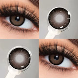 1 Pair Colored Contact Lenses Beautiful Pupil Color Circle Lens Green Iris Prescription Yearly Natural 0-8 Degrees  F