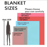 Retro Color Blocking Winter Lamb Fleece Blankets Wide Flannel Bedroom Sofa Soft Breathable Warm Cover Sofa Blanket for Bed Gifts