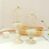 Retro Bird Cage Candle Holder Metal Iron Art Candlestick Luxury Romantic Wedding Party Home Tables Centerpieces Decoration Craft