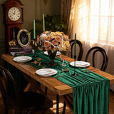 Christmas Velvet Table Runner 50x300cm Polyester Soft Luxurious Table Cover for Wedding Party Holiday Banquet Home Table