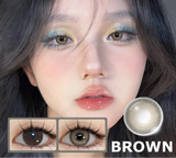 1 Pair Fashion Colored Contact Lenses Korean Brown Contact Lenses High Quality Natural Cosmetic Pupils Lenses Annual