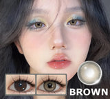 2pcs New Fashion Blue Colored Contacts Lenses for Eyes Brown Eyes Contacts Lenses Yearly Cosmetic Brown Contact Lenses
