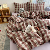 Retro Printing Bedding Set Breathable Polyester Duvet Cover Set With Sheet 3/4pcs Full Queen Adult Student Home Dorm Drop Ship