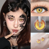 Cosplay Halloween Contact Lenses for Party Red Colored Lens Anime Black Lenses Korean Cosmetic Eye Big Eye 14.5mm Lens