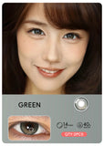 2pcs Natural Green Contact Lenses fo Eyes Beauty Color Pupils Makeup Color Eye Lenses Big Diameter Myopia Lenses