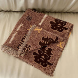 New class A summer cotton four-layer gauze fringed blanket travel summer cool quilt leisure towel quilt summer
