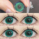 1Pair Color Contact Lenses with Myopia Green Lenses for Eye Gray Lenses Pink Contact Lenses Korean Lens Colorful Lens