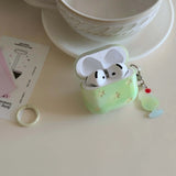 Cute Avocado cherry stars imd earphone case shiny wireless bluetooth charging box for apple airpods 4  2 pro 2nd 3 1 cover