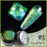 7.5ML Green Crystal Cat Magnetic Gel Nail Polish Shiny Green Glitter Cat Eye Gel For Manicure Soak Off UV Nail Art Varnish