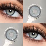 1 Pair New Green Color Contact Lenses for Eyes with Diopters 0~-8.00 Degree Brown Iris Lens Soft Natural Beauty Pupils