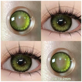 1 Pair(2pcs) Myopia Contact Lenses for Eyes Pupils Prescription Lenses With Diopters Fashion Blue Green Eye Color Lenses