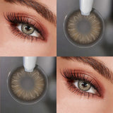 Colored Contact Lenses Brown Soft Beauty Cosmetic Lens 1 Pair Yearly Disposable Natural Eyes Makeup Color Contacts