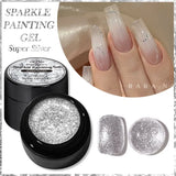 5ml Super Sliver Metallic Gel Nail Polish Holographics Metal Effect Painting Liner DIY Nail Art Decoration Varnish