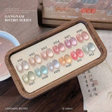12ml 1-16pcs Autumn Nails New Clear Pink Glass Bead Moonlight Magnet Cat Eye Gel Nail Polish Whitening Nail Supplies